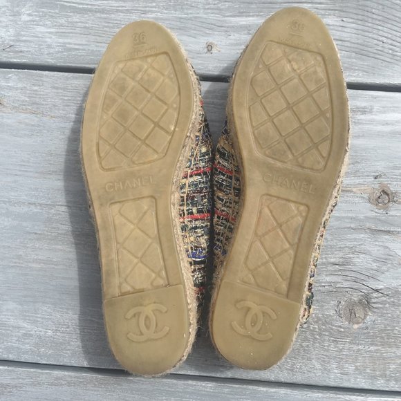 Chanel Tweed & Grosgrain Espadrilles Multicolor size EU 36 / US 6 - Picture 3 of 5